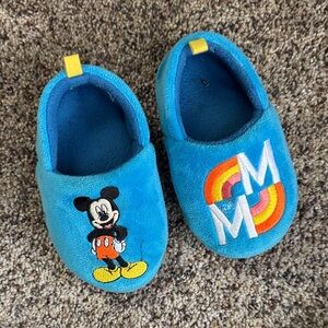 Disney Blue Mickey Mouse Kids Slippers
